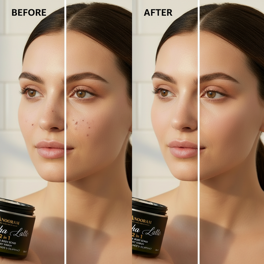 Mocha Latte 2-in-1 Coffee Face & Body Scrub | Exfoliating Wash with Niacinamide & Shea Butter for Smooth, Glowing Skin